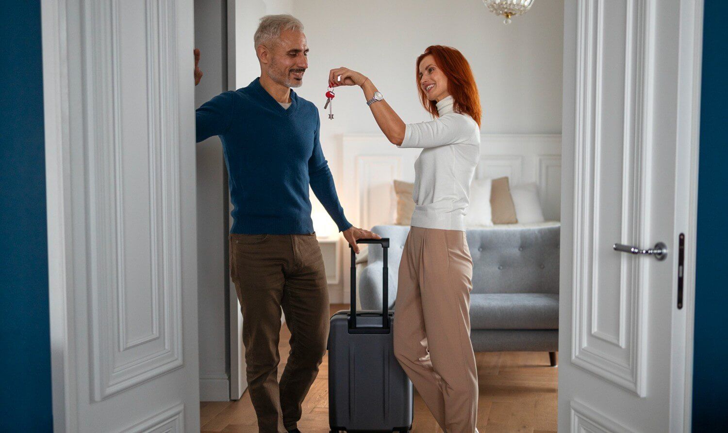 para z kluczami do apartamentu