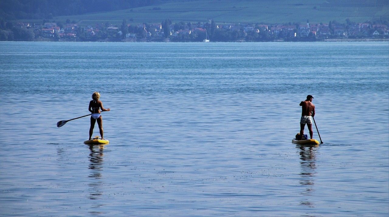 pływanie na desce SUP